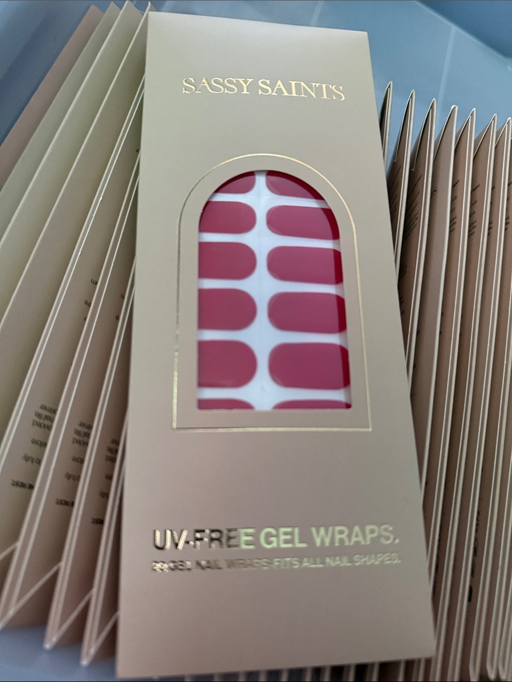 New sassy saints gel nail wraps Nonsmoking pet free home.  Red alert